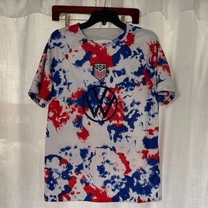 USA Tie-Dye Soccer Jersey men’s large GUC Nike dri fit